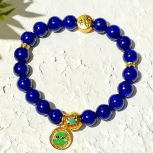 D89 Bead Bracelet: Golden Snake in Wild Dance, Surrounded by Wealth