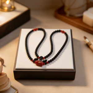 D64 Crimson & Ebony Double Loop Necklace (Random Style)